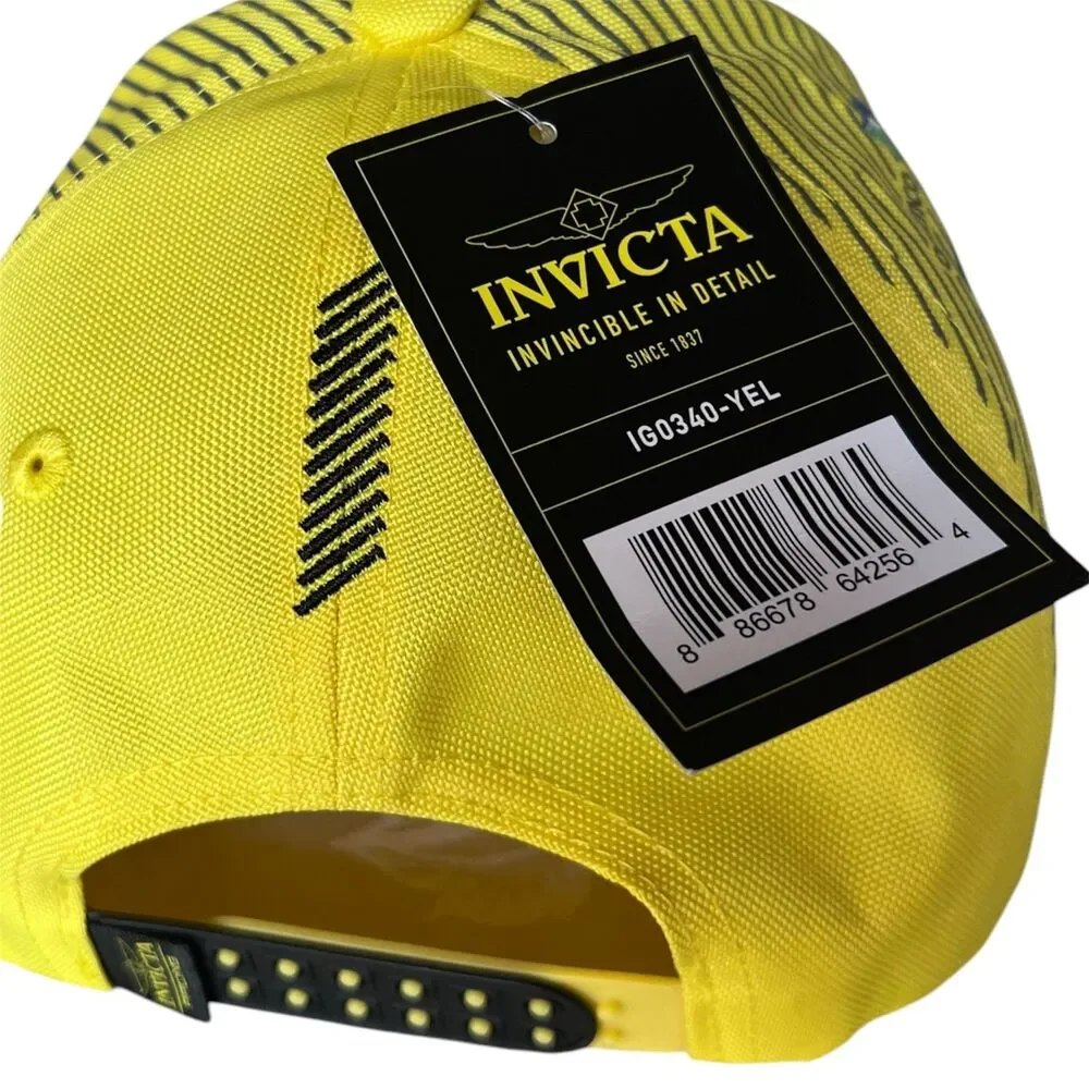 Invicta Single Watch Travel Case AND Invicta Racing Men's Hat Yellow  Brand New